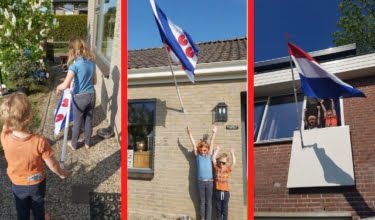 de kinderen thuis: koningsdag